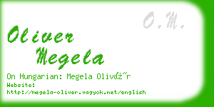 oliver megela business card